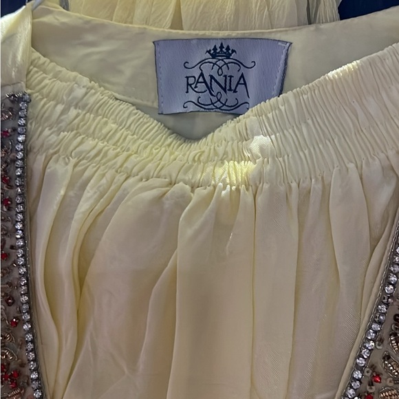 Yellow Designer Anarkali Suit - Picture 3 of 3